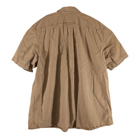 Eddie Bauer shirt mens XL XLarge gray checker plaid short sleeve button hiking - Picture 2 of 7